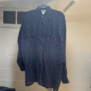 Gianni Versace RARE S/S 1994 Eyelet Linen Shirt 48